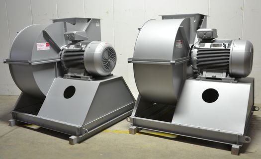 Two radial fans with direct drive