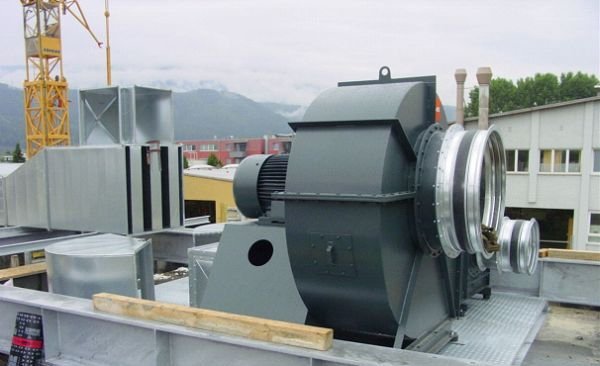 Mounting of one centrifugal fan